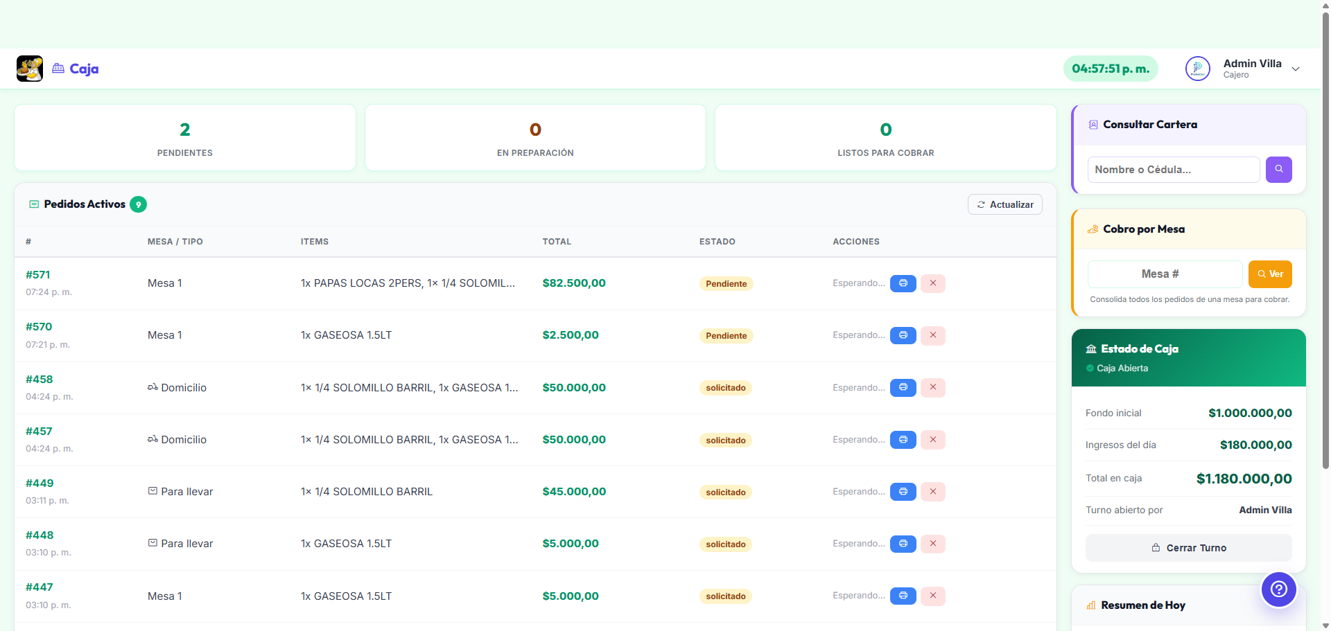 Cajero Real Interface